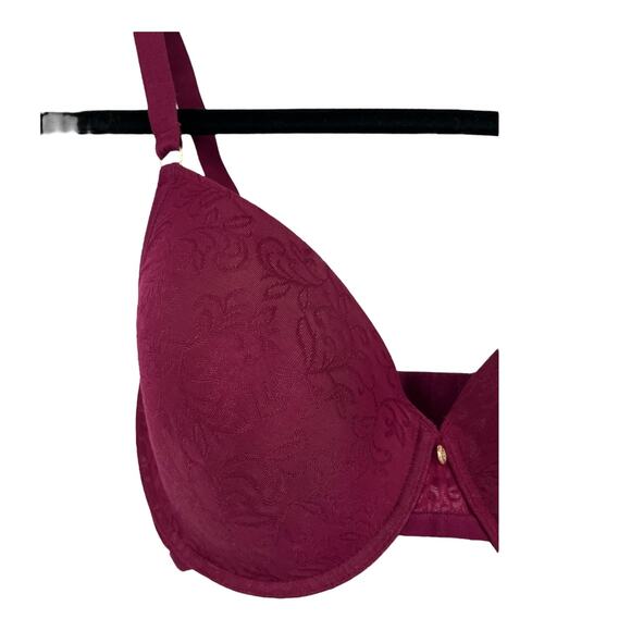 Natori Bra 136059 Sheer Jacquard full fit contour underwire red size 32DDD 32F - Picture 3 of 9